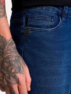 Calça John John Jeans Masculina Straight Cartagena Azul Médio