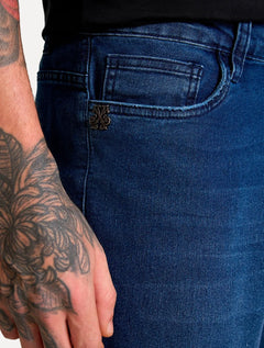 Calça John John Jeans Masculina Straight Cartagena Azul Médio