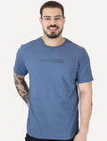 Camiseta Von der Volke Masculina Origineel Lettering Azul Escuro