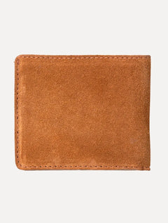 Carteira John John Masculina Couro JJ Suede Marrom Claro
