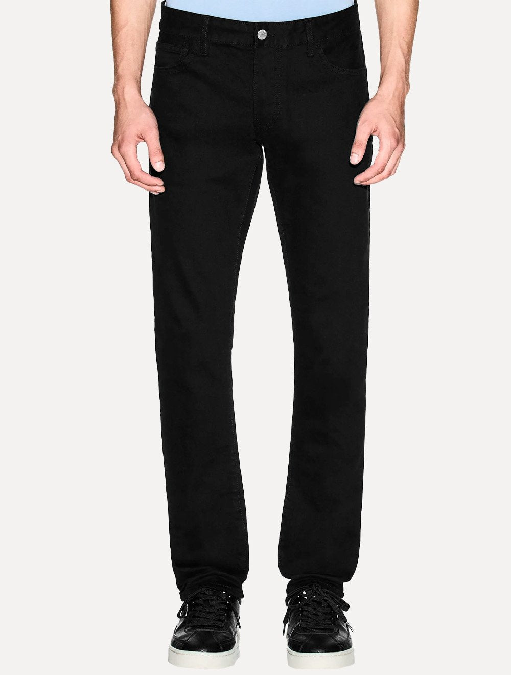 Calça Jeans Armani Exchange Masculina J14 Fleece Slim 5 Pockets Preta