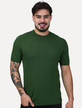 Camiseta Dixen Masculina Tricot Manga Curta Gola Careca Verde