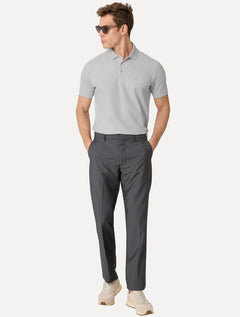 Polo Dudalina Masculina Piquet Essential Color Cinza Claro