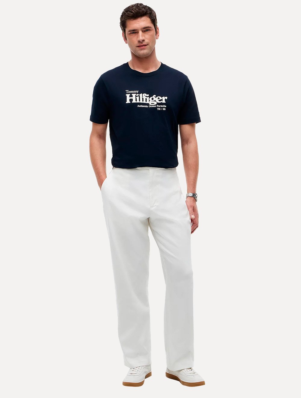 Camiseta Tommy Hilfiger Masculina Authentic Ocean Pursuit Azul Marinho