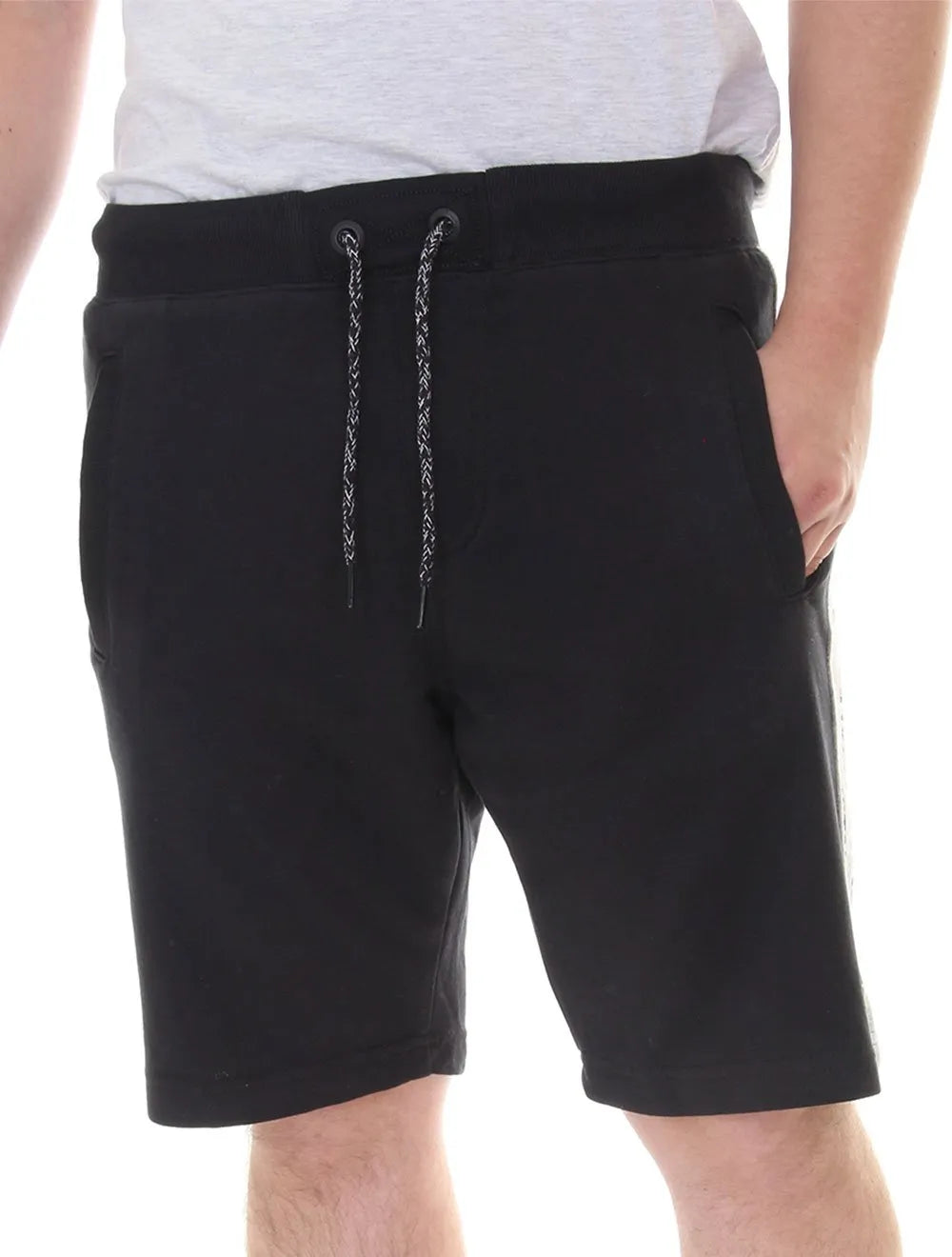 Bermuda Aeropostale Masculina Moletom Side Sash 87 Preta