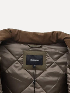 Jaqueta Dudalina Masculina Nylon Leve Matelasse Marrom