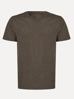 Camiseta Aramis Masculina Basic Lisa Mono Icon Marrom Mescla