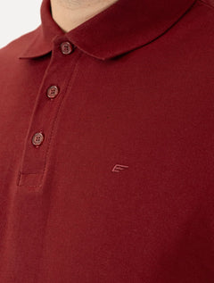 Polo Ellus Masculina Piquet Classic Easa Vermelho Escuro