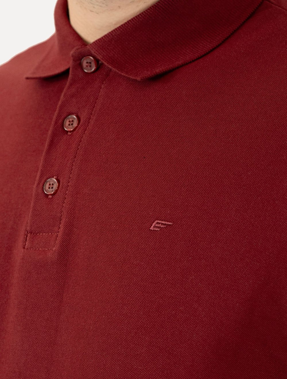 Polo Ellus Masculina Piquet Classic Easa Vermelho Escuro