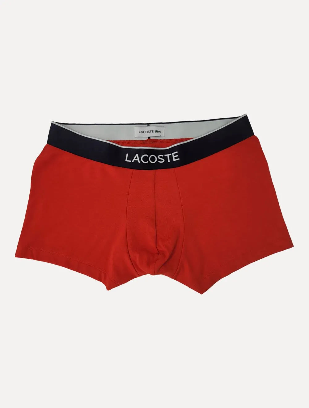 Cueca Lacoste Trunk Boxer Jersey Croco Print Branca Vermelha Cinza Pack 3UN