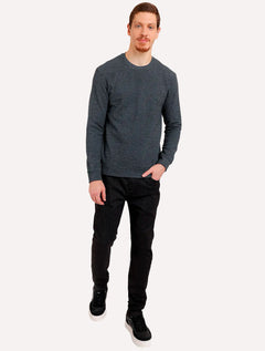 Moletom Aramis Masculino Crewneck Mouline Chumbo Mescla