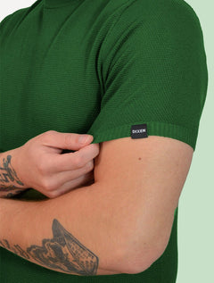 Camiseta Dixen Masculina Tricot Manga Curta Gola Careca Verde