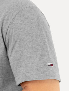 Camiseta Tommy Jeans Masculina Regular Classic Gold Arch Cinza Mescla