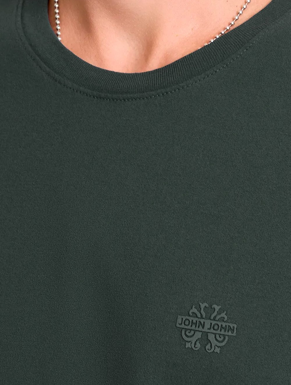 Camiseta John John Masculina Regular Fit Light Transfer Verde Escuro