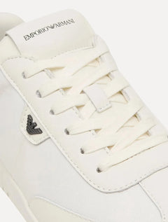 Tênis Empório Armani Masculino Nylon Logo Águia Branco