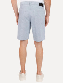 Bermuda Aramis Masculina Classica Soft Pockets Azul Mescla