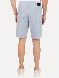 Bermuda Aramis Masculina Classica Soft Pockets Azul Mescla