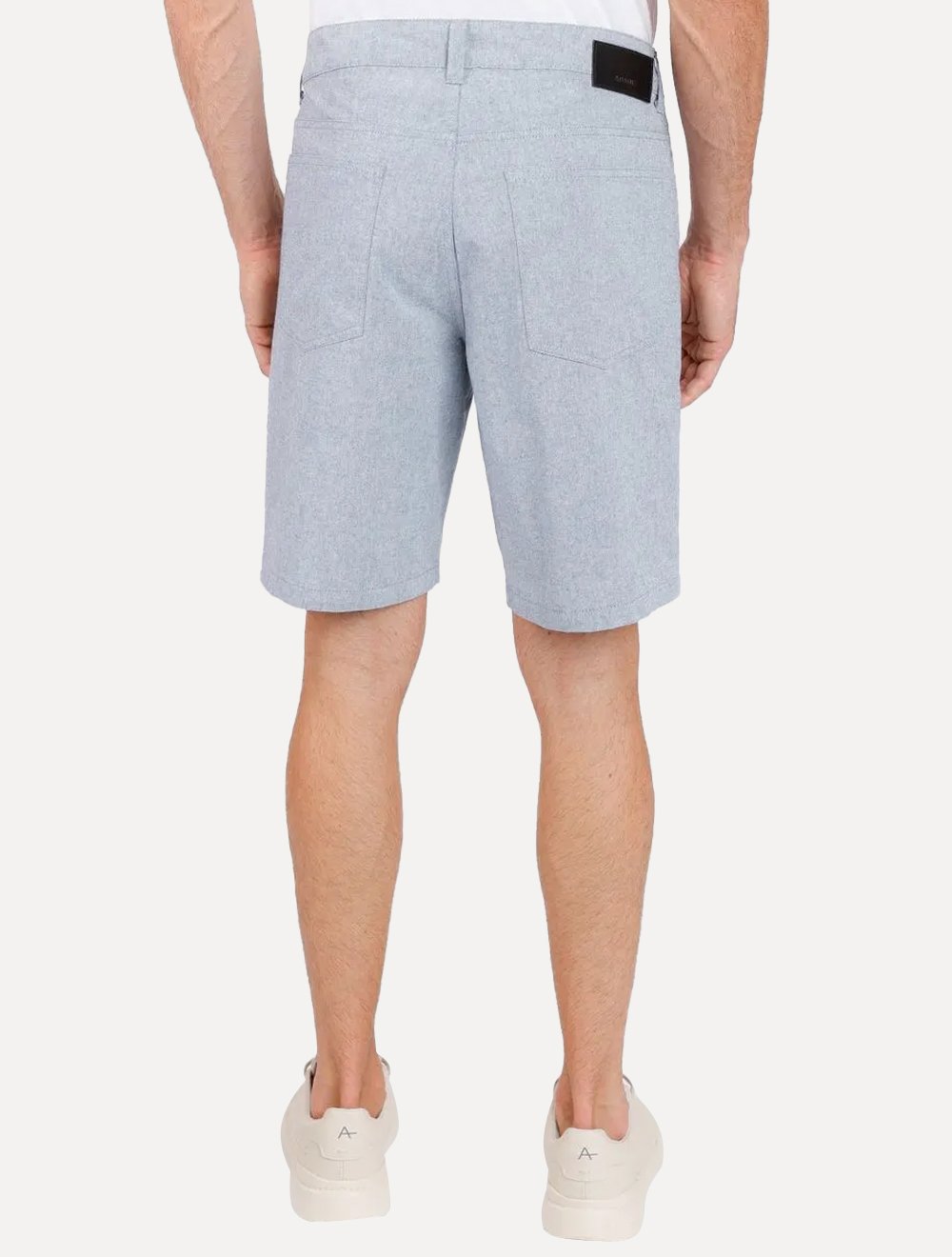 Bermuda Aramis Masculina Classica Soft Pockets Azul Mescla