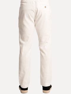Calça Sergio K Masculina Linho Elastico Off-White