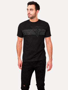 Camiseta Guess Masculina Big Chest Inverse Line Logo Preta