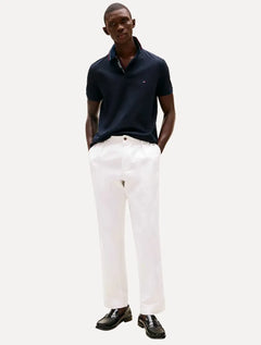 Polo Tommy Hilfiger Masculina Regular Placket Interest Azul Marinho