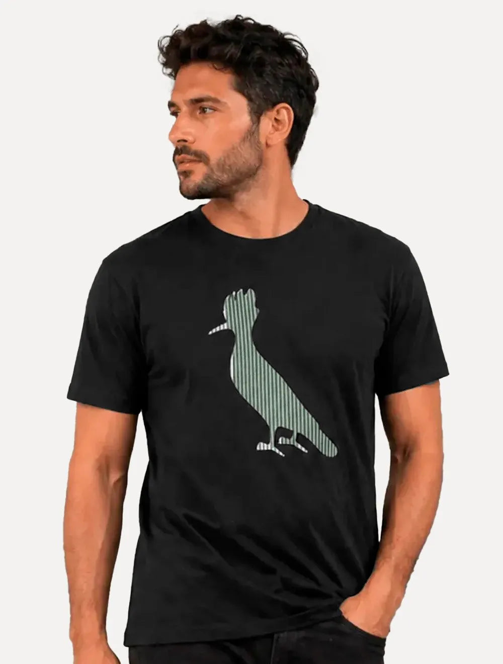 Camiseta Reserva Masculina Woodpecker Inner Green Lines Preta
