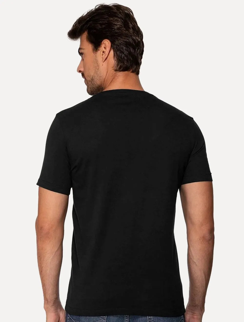 Camiseta Guess Masculina Silk Rubber Logo Preta