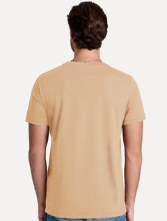 Camiseta John John Masculina Slim Fit Simple Cáqui