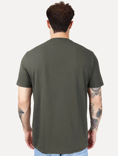 Camiseta Armani Exchange Masculina Milano New York Frontal Logo Verde Musgo