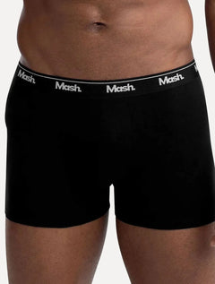 Cueca Mash Boxer Cotton Basic Preta/ Chumbo Pack 2UN