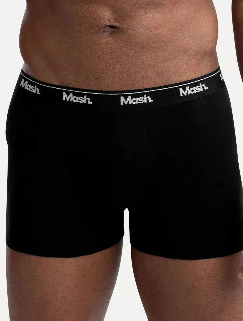 Cueca Mash Boxer Cotton Basic Preta/ Chumbo Pack 2UN