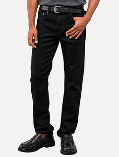Calça Tommy Hilfiger Masculina Slim Straight Denton Chelsea Preta