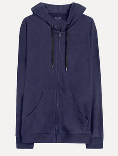Moletom Ellus Masculino Hoodie Full Zip Logo Azul Marinho