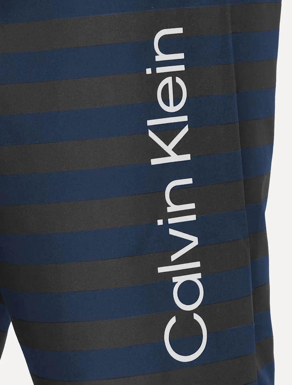 Bermuda Calvin Klein Swimwear D'Água Masculina Faixas Chumbo Azul Escuro