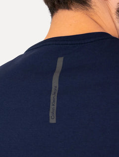 Camiseta Calvin Klein Jeans Masculina Gola V Dark Square Azul Marinho