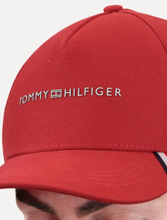 Boné Tommy Hilfiger Uptown Cap White Vermelho