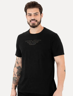 Camiseta Ellus Masculina Cotton Fine Easa Ray Classic Preta