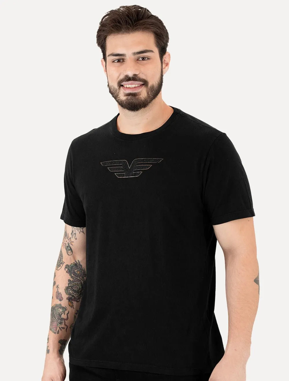 Camiseta Ellus Masculina Cotton Fine Easa Ray Classic Preta