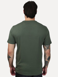 Camiseta Aramis Masculina Basic Lisa Mono Liquid Cotton Verde Militar