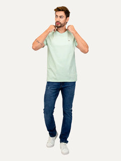 Camiseta Tommy Hilfiger Masculina Essential Cotton Verde Claro