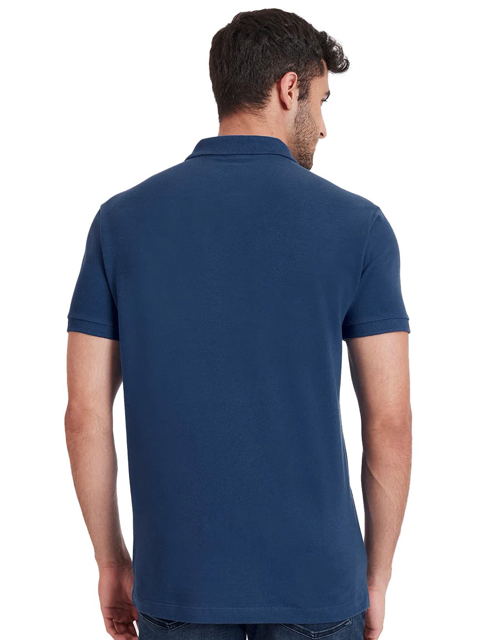 Polo Aramis Masculina Piquet 3D Logo Bordado Azul Escuro