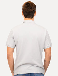 Polo Ellus Masculina Piquet Classic Easa Cinza Claro