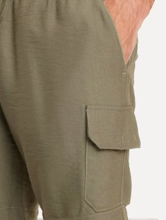Bermuda Aramis Masculina Relax Cargo Color Verde Militar