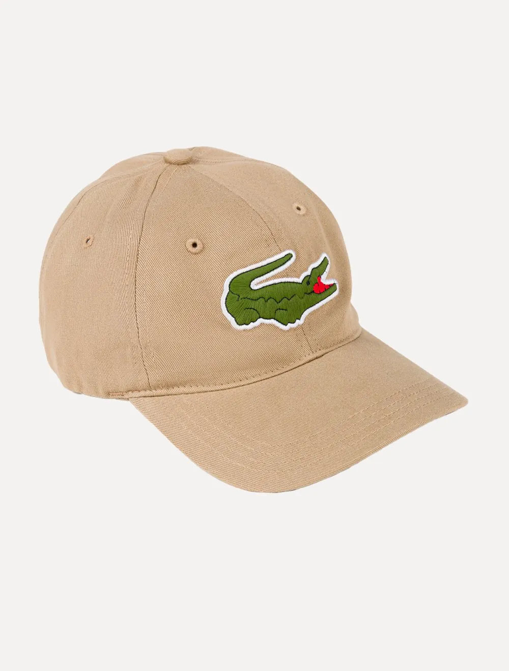 Boné Lacoste Gabardine Big Croco Cáqui Médio