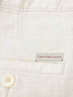 Bermuda Calvin Klein Jeans Masculina Cadarço Linen Off White