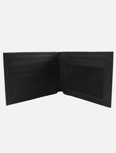 Carteira Original Penguin Masculina Couro Recorte Logo Preta