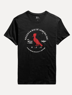 Camiseta Reserva Masculina Carimbo Gaze Color Preta