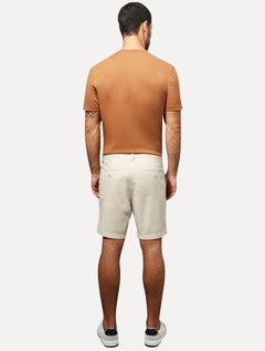 Bermuda Calvin Klein Jeans Masculina Cadarço Linen Off White