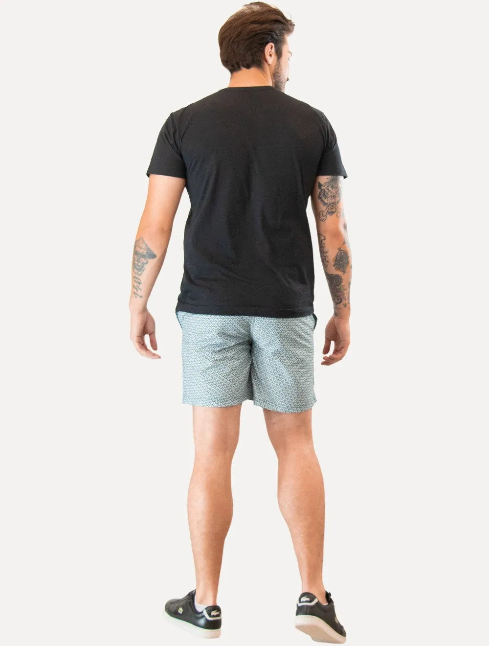 Short Original Penguin Masculino D'Água Ethnic Print Aruba Blue Azul