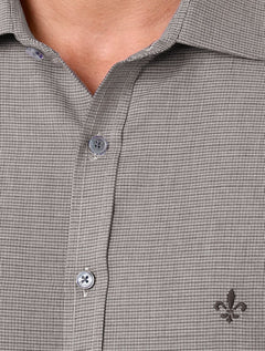 Camisa Dudalina Masculina Comfort Superfine Cotton Milano Marrom Escuro